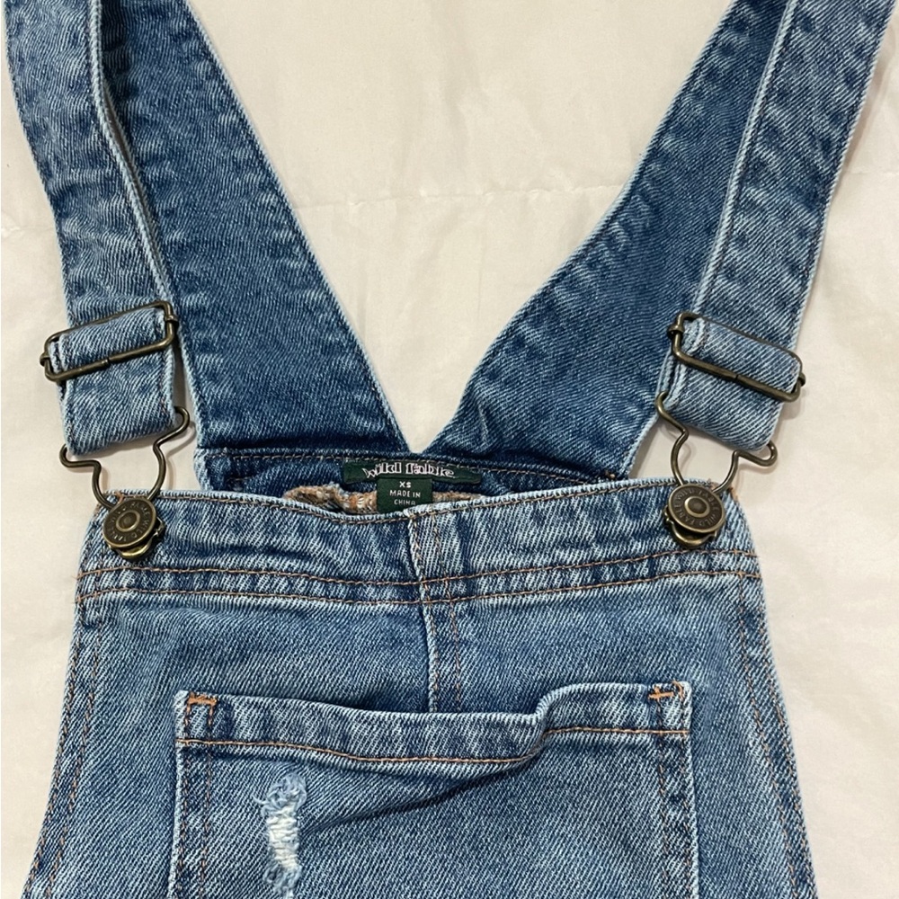 wild fable denim mini dress overalls